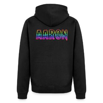aaron rs rainbow - Veste à capuche bio Premium Unisexe - noir - Dos - Nico (187cm)