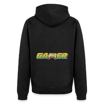 Gamer Graphic Video Game Player Gaming Gamer Pc Co - Unisex Premium Bio Zip Hoodie - Schwarz - Hinten - Nico (187cm)
