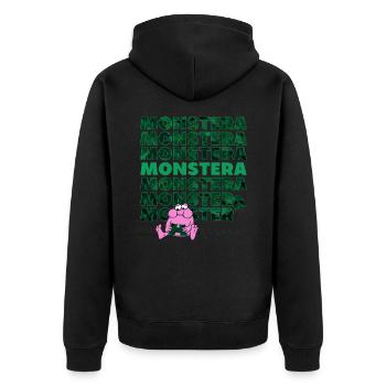 Monstre Monstera - Veste à capuche bio Premium Unisexe - noir - Dos - Nico (187cm)