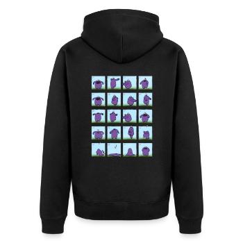 PlumBoo Dance Cycle - Unisex Premium Organic Zip Hoodie - black - Back - Nico (187cm)
