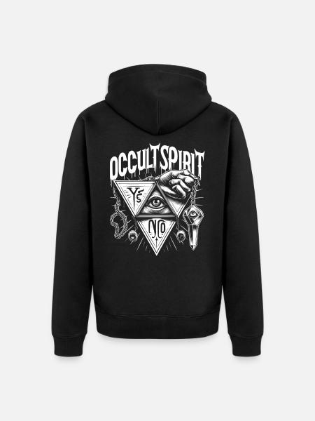 Bone Logo Pendulum 3 - Unisex Premium Organic Zip Hoodie - black