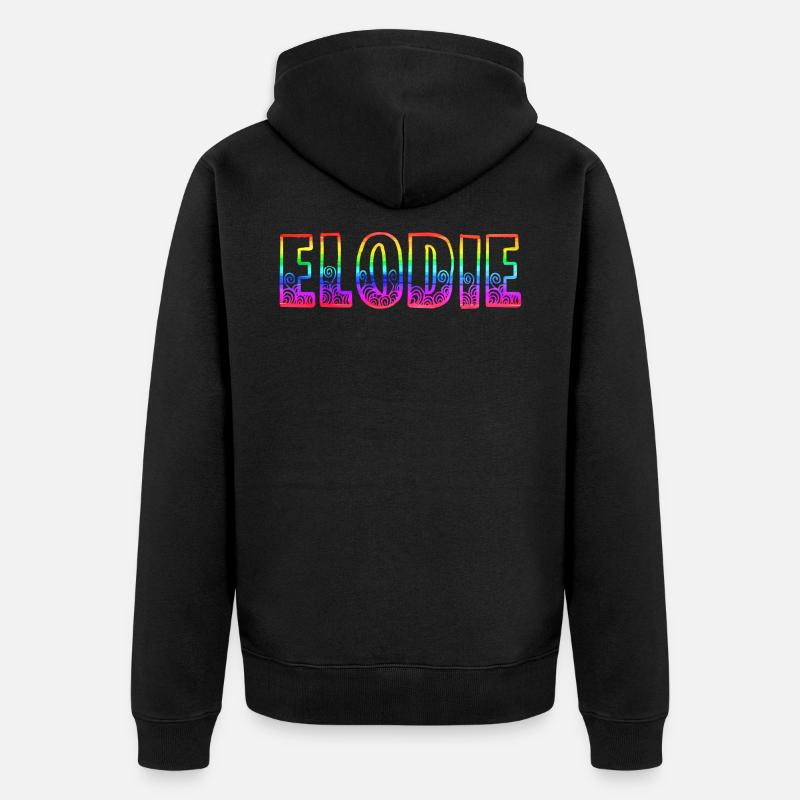 elodie rs arc-en-ciel - Veste à capuche bio Premium Unisexe - noir