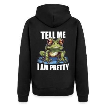 Frog Toad Funny Saying Lover Motif - Veste à capuche bio Premium Unisexe - noir - Dos - Nico (187cm)