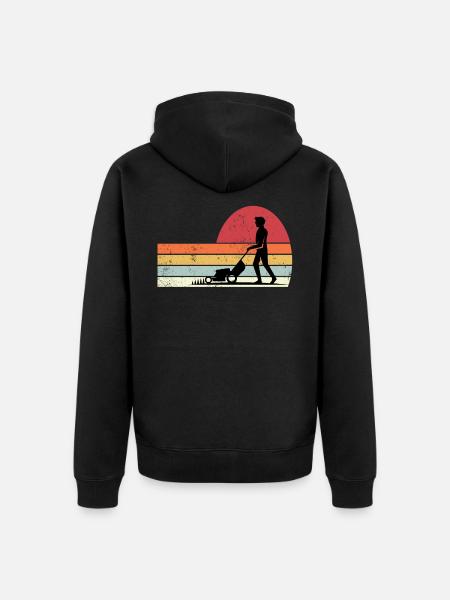 Lawn mower - Unisex Premium Organic Zip Hoodie - black