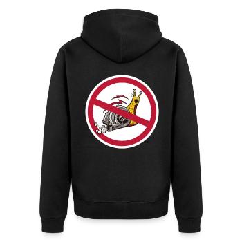 Panneau Escargot Lustig panneau de signalisation - Veste à capuche bio Premium Unisexe - noir - Dos - Nico (187cm)