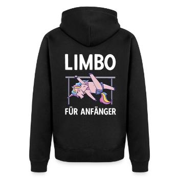 Licorne Verticale Limbo Pole Dance - Veste à capuche bio Premium Unisexe - noir - Dos - Nico (187cm)