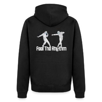 Astronaut Dance School for Dancers Space Fans - Unisex Premium Organic Zip Hoodie - black - Back - Nico (187cm)