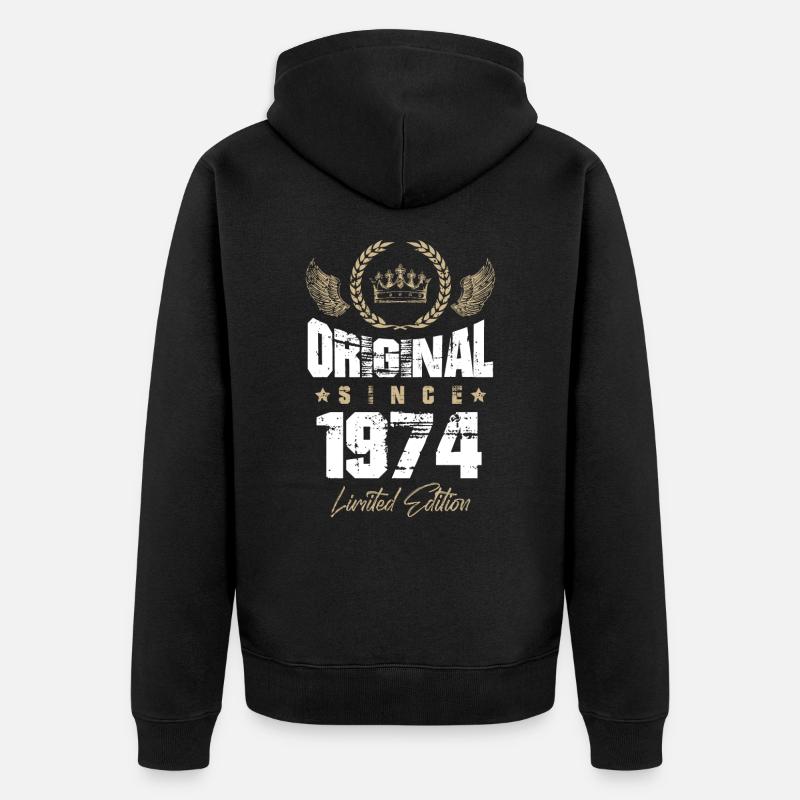 Édition limitée 1974 - Veste à capuche bio Premium Unisexe - noir