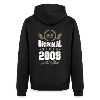Édition limitée 2009 - Veste à capuche bio Premium Unisexe - noir - Dos - Nico (187cm)
