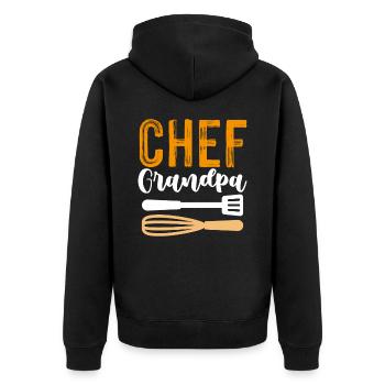 chef chef grand-père - Veste à capuche bio Premium Unisexe - noir - Dos - Nico (187cm)