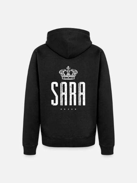 Sara - Unisex Premium Organic Zip Hoodie - black
