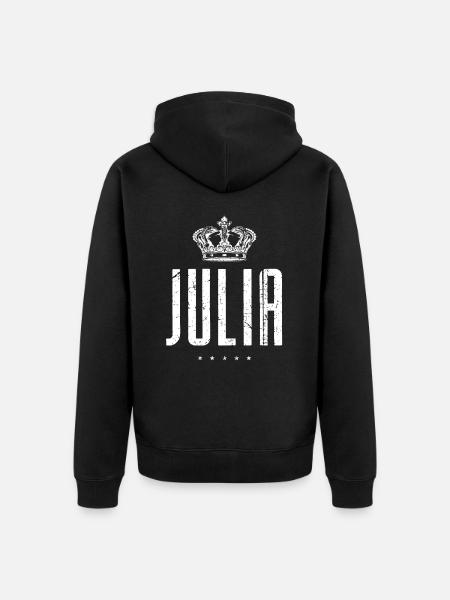 Juliet - Unisex Premium Organic Zip Hoodie - black
