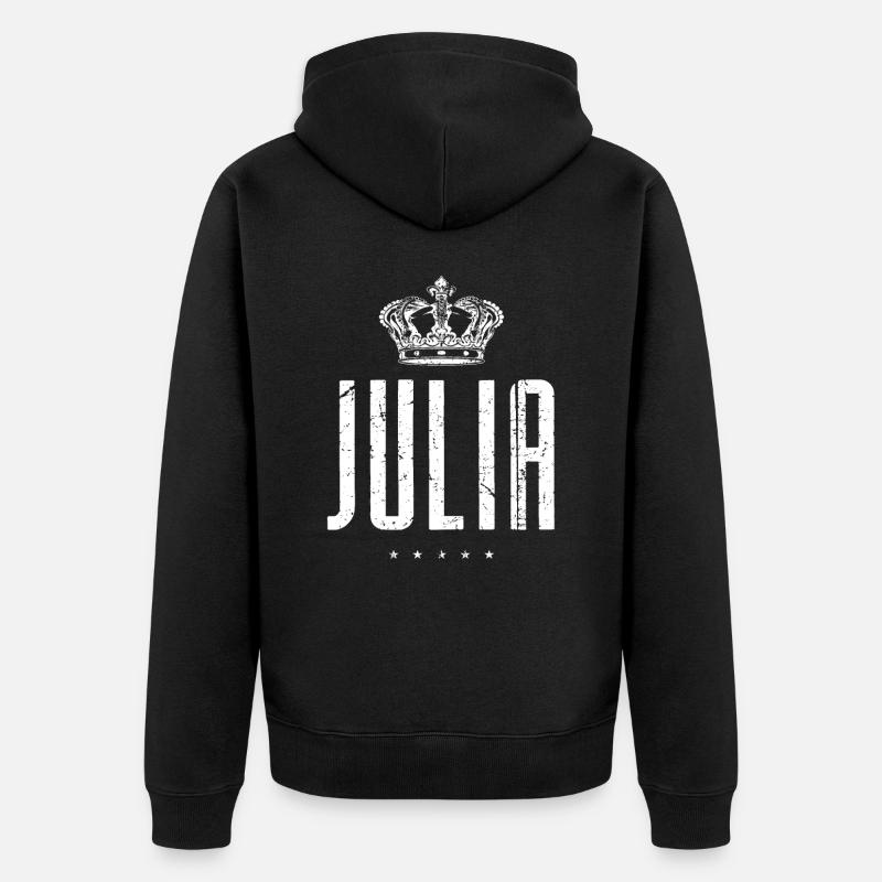 Julia - Unisex Premium Bio Zip Hoodie - Schwarz