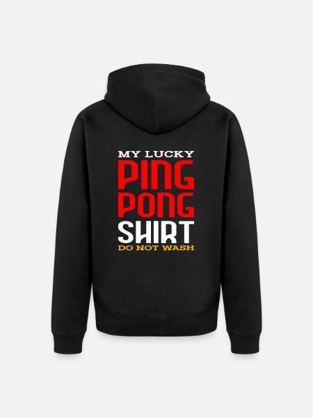 ping pong shirt - Unisex Premium Organic Zip Hoodie - black