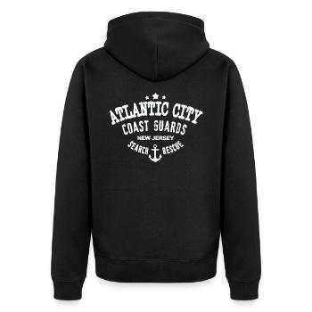 Atlantic city coast guards New Jersey - Unisex Premium Organic Zip Hoodie - black - Back - Nico (187cm)