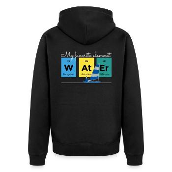Sailor Sail Boat Sailing Ship Sailing Yacht - Unisex Premium Organic Zip Hoodie - black - Back - Nico (187cm)
