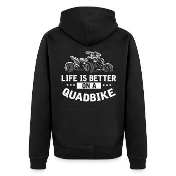 Quard ATV Gift Quad Rider Idée cadeau - Veste à capuche bio Premium Unisexe - noir - Dos - Nico (187cm)