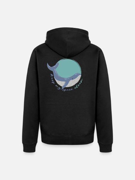 Keep my space clean - Unisex Premium Organic Zip Hoodie - black