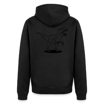 T-Rex - Veste à capuche bio Premium Unisexe - noir - Dos - Nico (187cm)