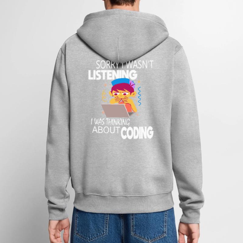 Coding Coder Programmer Unisex Premium Organic Zip Hoodie