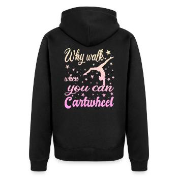 Pourquoi marcher quand vous pouvez Cartwheel - Veste à capuche bio Premium Unisexe - noir - Dos - Nico (187cm)