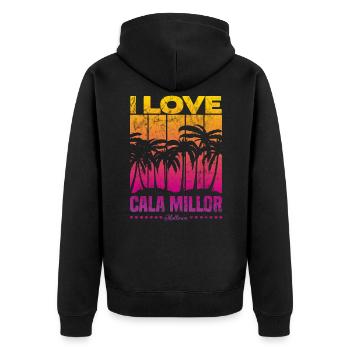 J’adore Cala Millor - Veste à capuche bio Premium Unisexe - noir - Dos - Nico (187cm)