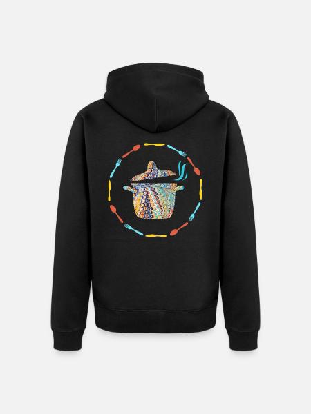 Pot E 120 - Unisex Premium Organic Zip Hoodie - black