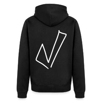 Hook Emoji Sketch Dessin - Veste à capuche bio Premium Unisexe - noir - Dos - Nico (187cm)