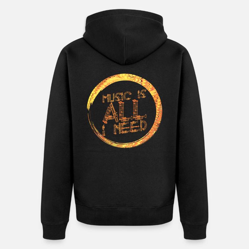 Musique E 118 - Veste à capuche bio Premium Unisexe - noir