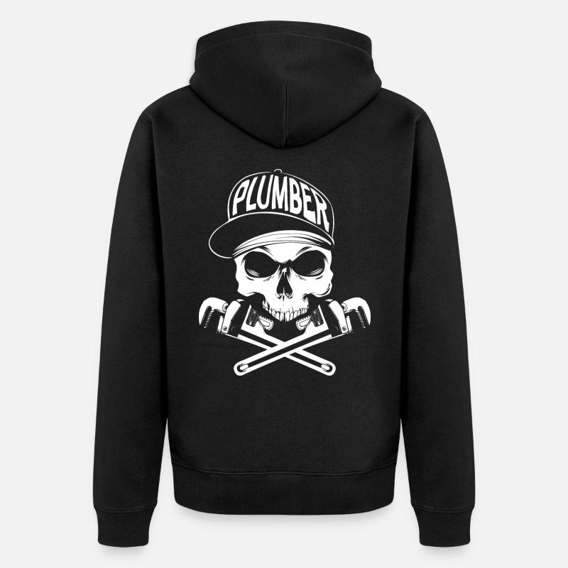 Plombier - Veste à capuche bio Premium Unisexe - noir