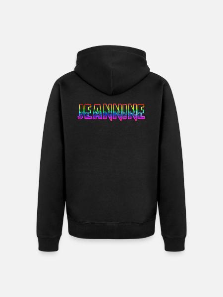 jeannine rs rainbow - Unisex Premium Organic Zip Hoodie - black