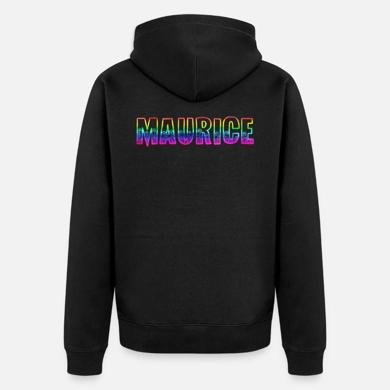 maurice rs arc-en-ciel - Veste à capuche bio Premium Unisexe - noir
