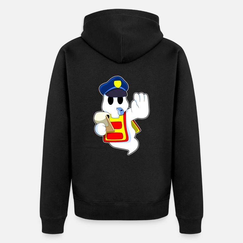 de policier avec sifflet - Veste à capuche bio Premium Unisexe - noir