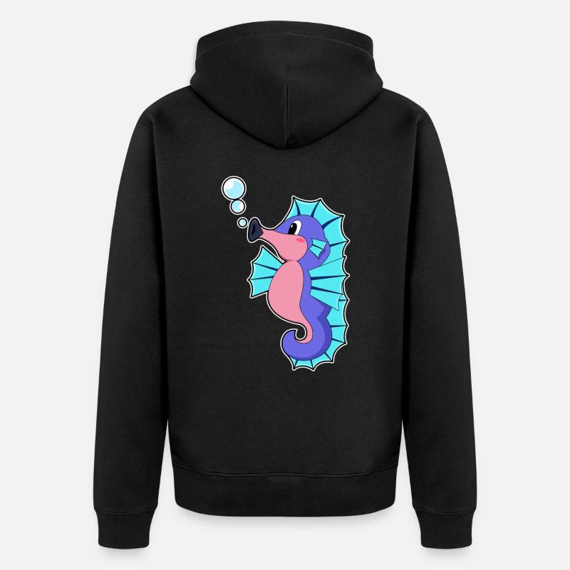 Hippocampe - Veste à capuche bio Premium Unisexe - noir