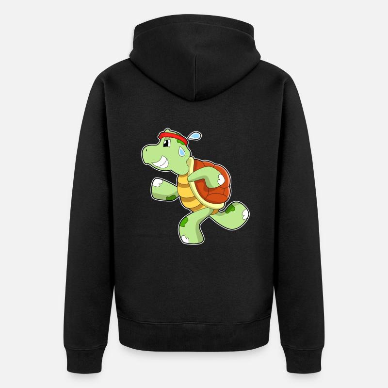 Tortue comme joggeur - Veste à capuche bio Premium Unisexe - noir