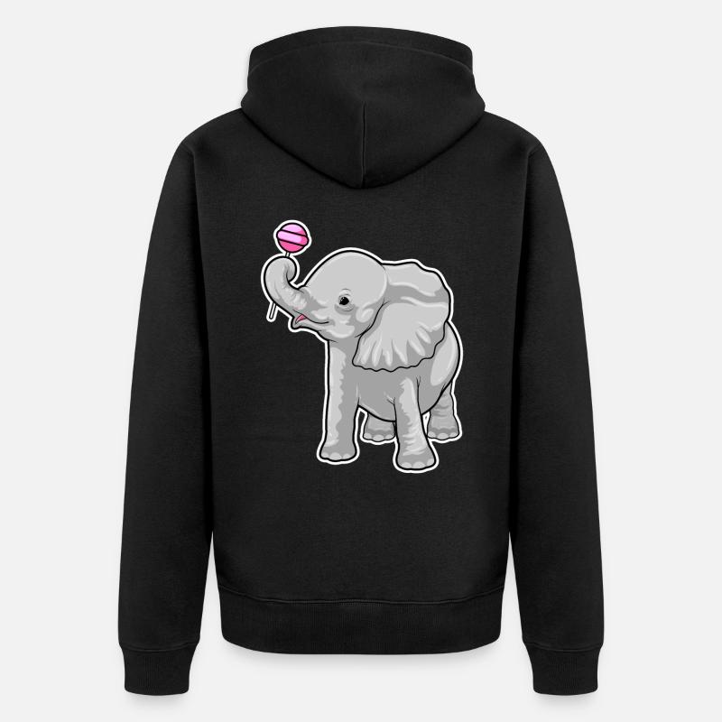 Sucettes d’éléphant - Veste à capuche bio Premium Unisexe - noir