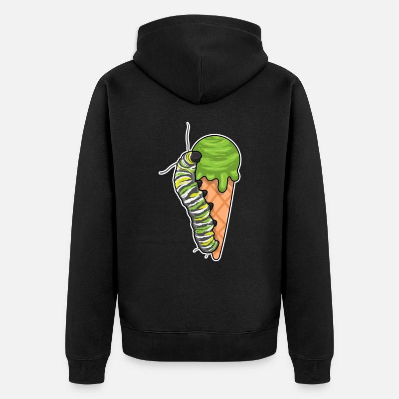 Glace de chenille - Veste à capuche bio Premium Unisexe - noir