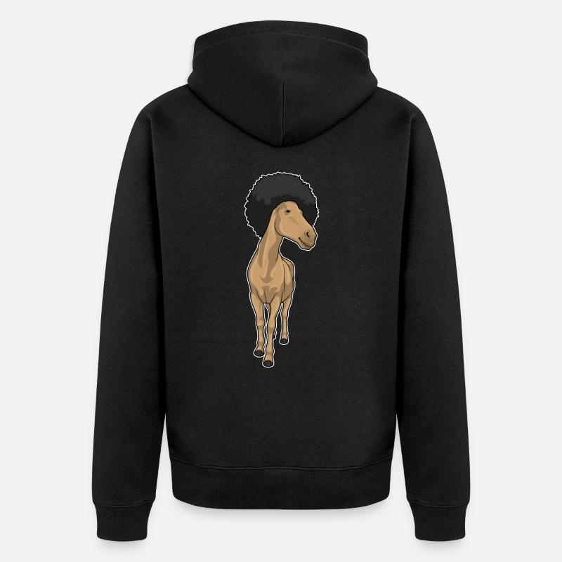 Cheval Afro - Veste à capuche bio Premium Unisexe - noir