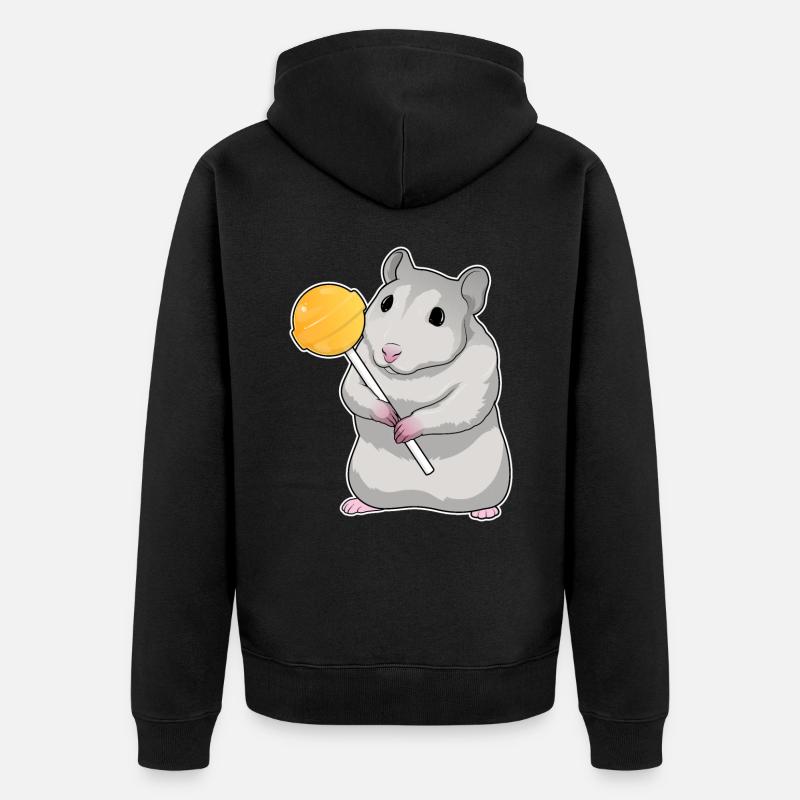 Sucettes de hamster - Veste à capuche bio Premium Unisexe - noir