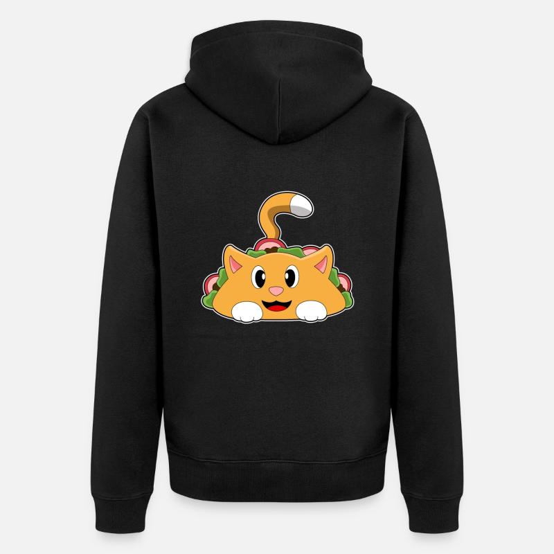 Taco pour chat - Veste à capuche bio Premium Unisexe - noir