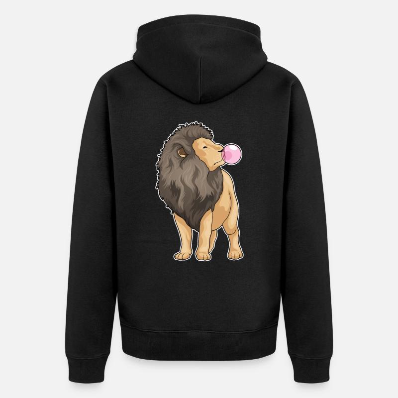 Gomme à mâcher Lion - Veste à capuche bio Premium Unisexe - noir
