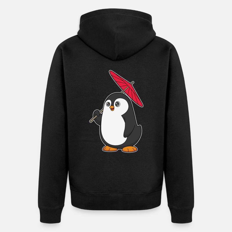 Parapluie pingouin - Veste à capuche bio Premium Unisexe - noir