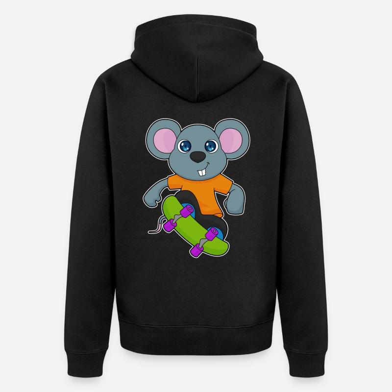 Mouse Skater Skateboard - Veste à capuche bio Premium Unisexe - noir