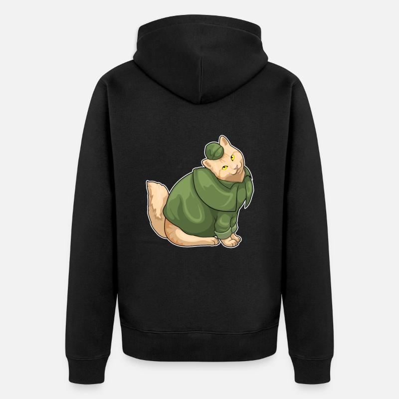 Détective de chat - Veste à capuche bio Premium Unisexe - noir