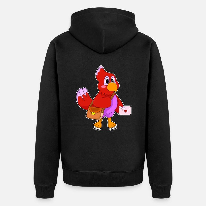 Lettre d’amour de perroquet - Veste à capuche bio Premium Unisexe - noir