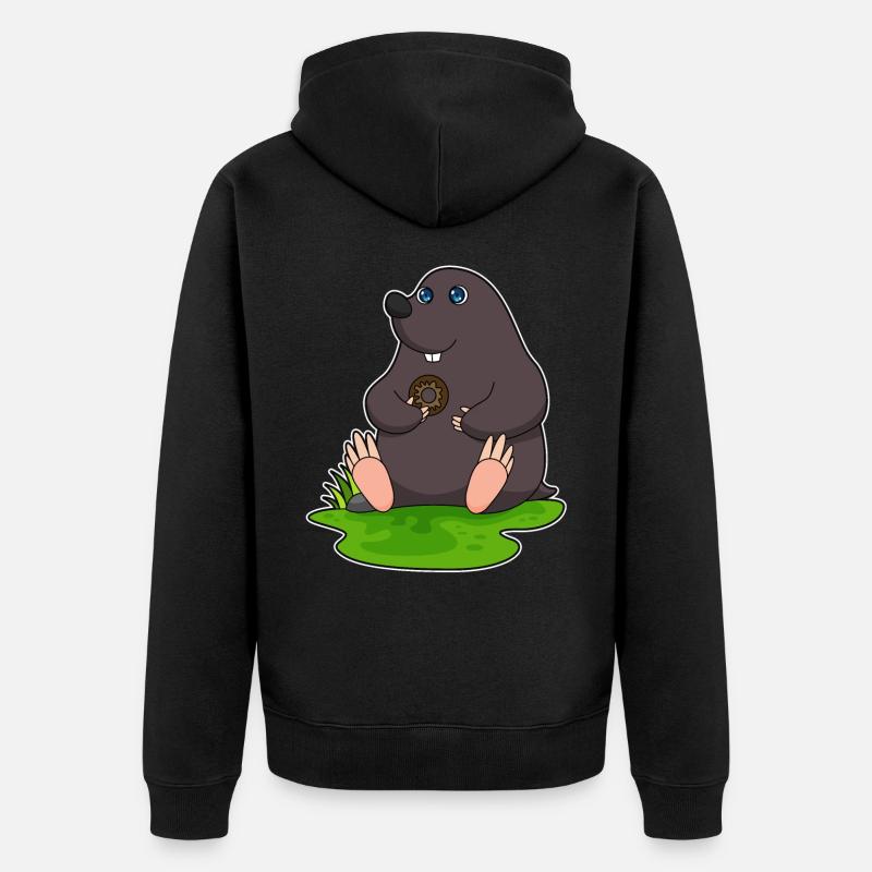 Taupe beignet - Veste à capuche bio Premium Unisexe - noir