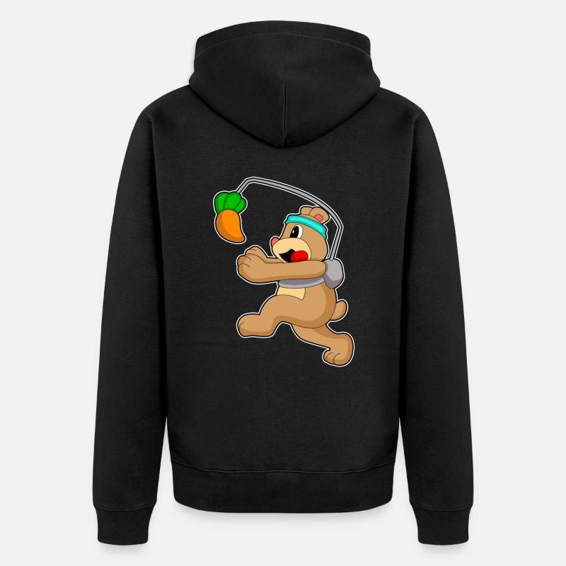 Carotte de jogging d’ours - Veste à capuche bio Premium Unisexe - noir