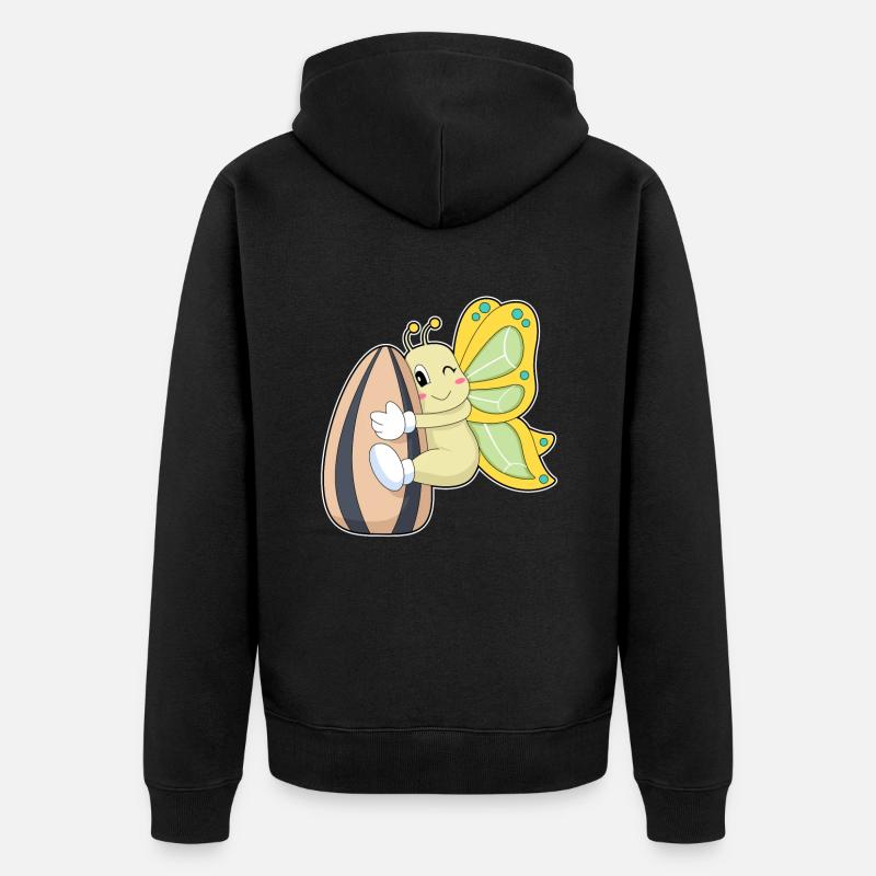 Graines de papillon - Veste à capuche bio Premium Unisexe - noir