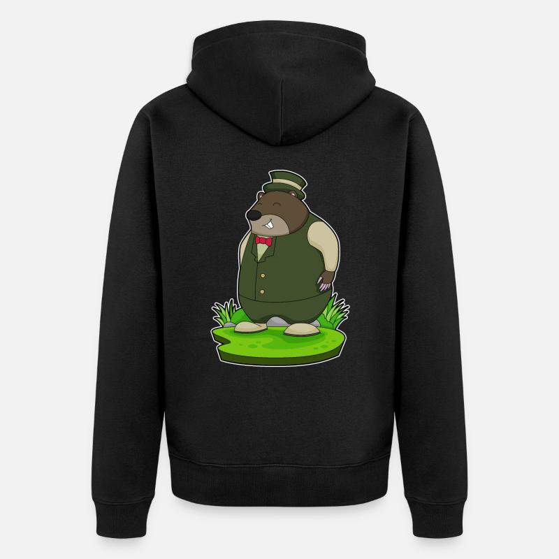 Mole Groom Jacket Wedding - Unisex Premium Organic Zip Hoodie - black