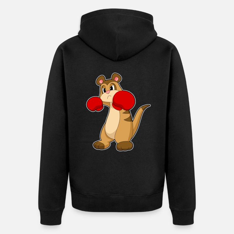 Gants de boxe suricate boxer - Veste à capuche bio Premium Unisexe - noir